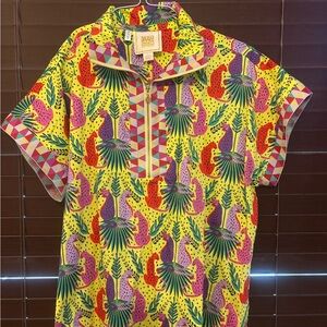 Colorful Women's Blouse with Geometric Patterns Emily McCarthy